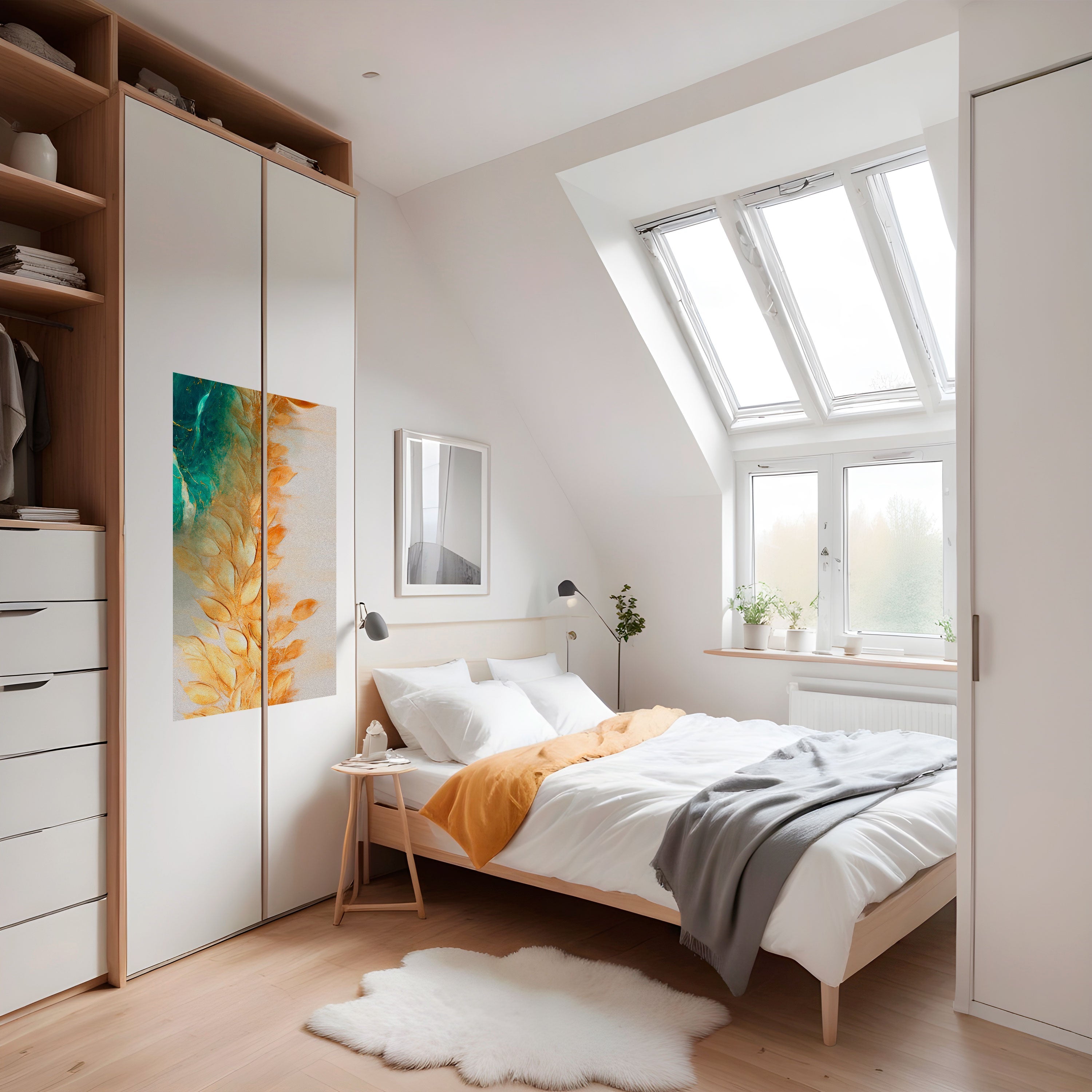 LEAVES IN RADIANCE Poster Vertical Autocolante