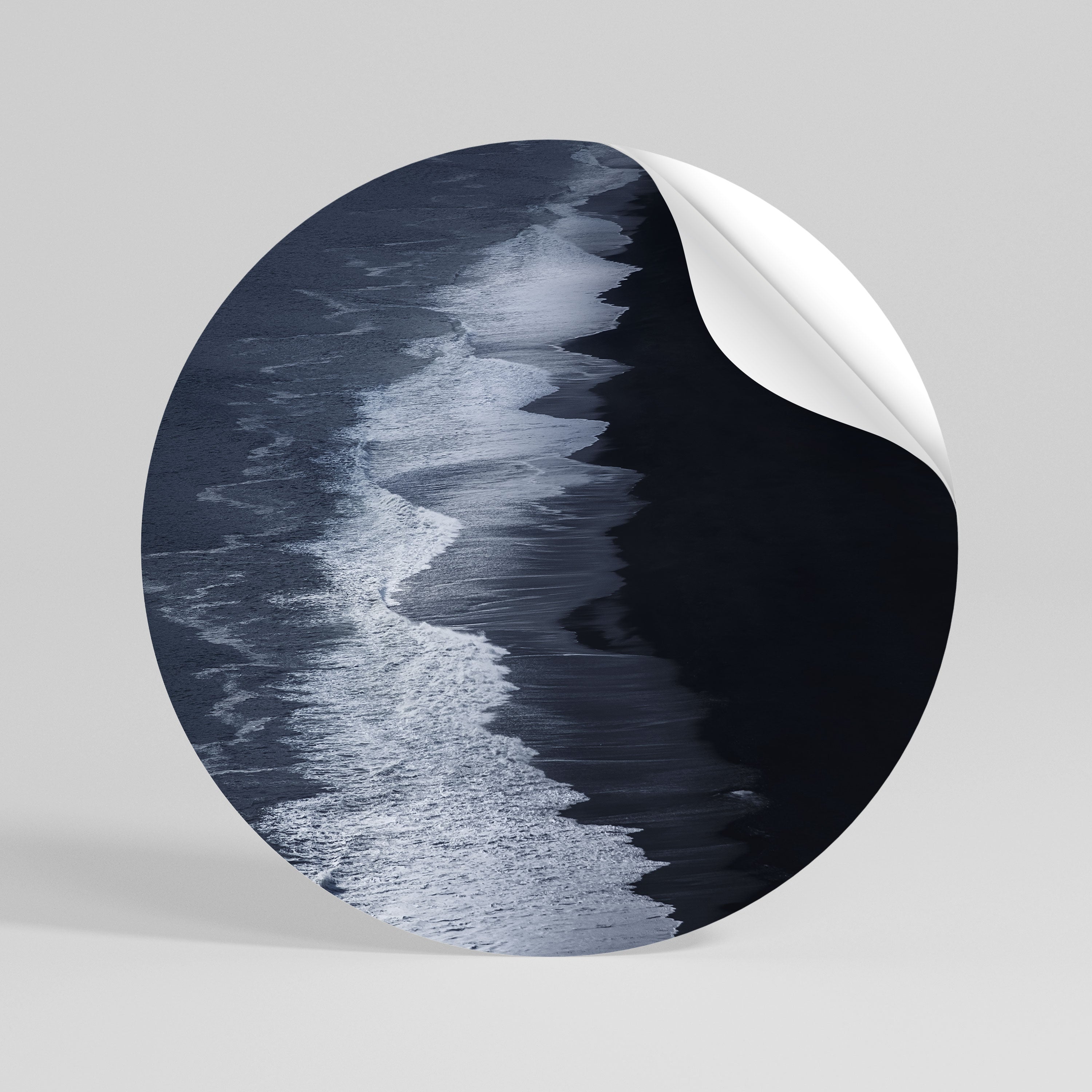 OCEAN'S WHISPER Autocolante Redondo Removível