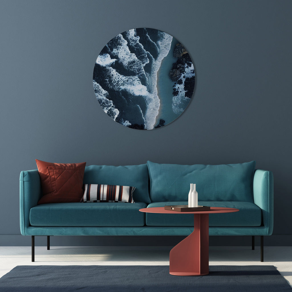 COSMIC COASTLINE Quadro Redondo Decorativo