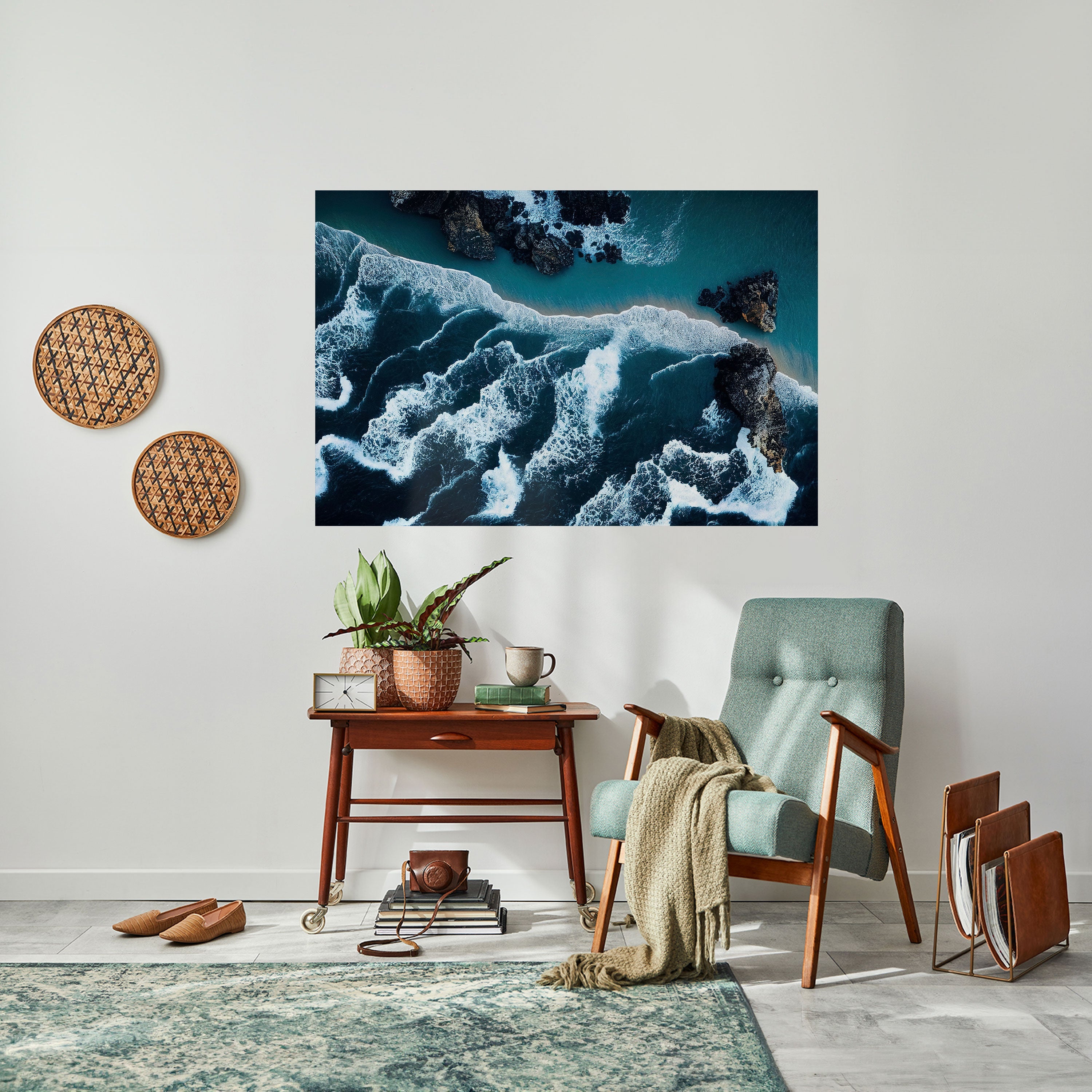 COSMIC COASTLINE Peel and Stick Horizontal Poster