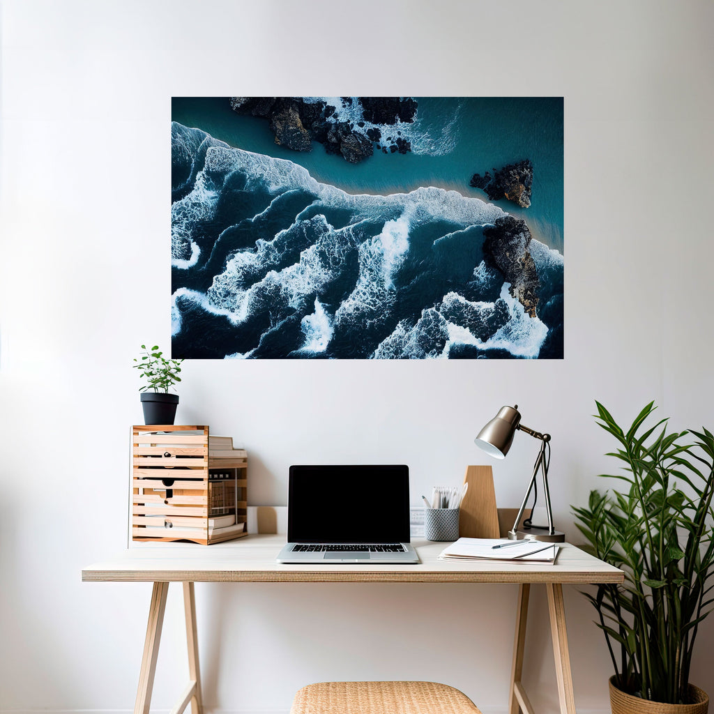 COSMIC COASTLINE Peel and Stick Horizontal Poster