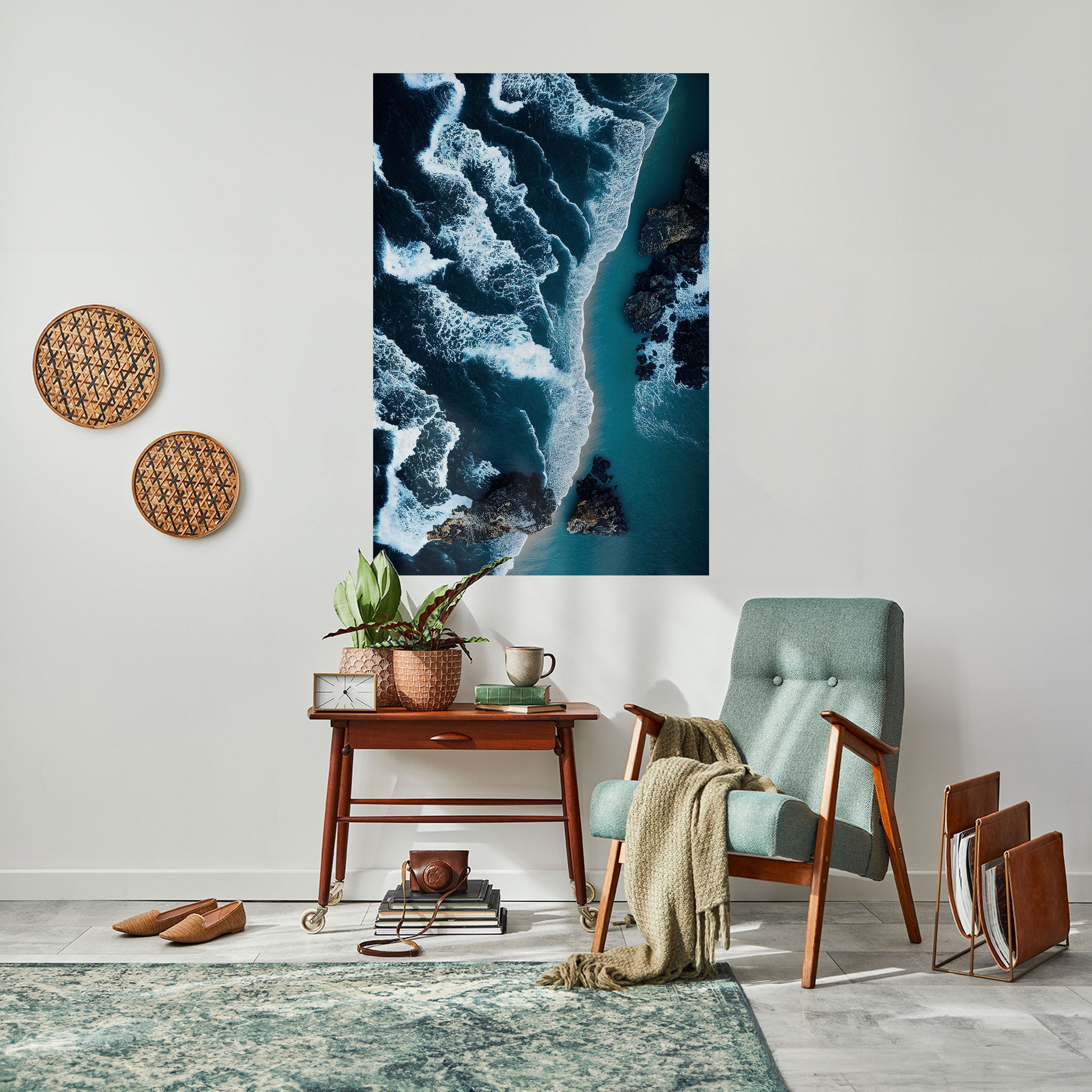 COSMIC COASTLINE Peel and Stick Vertical Poster