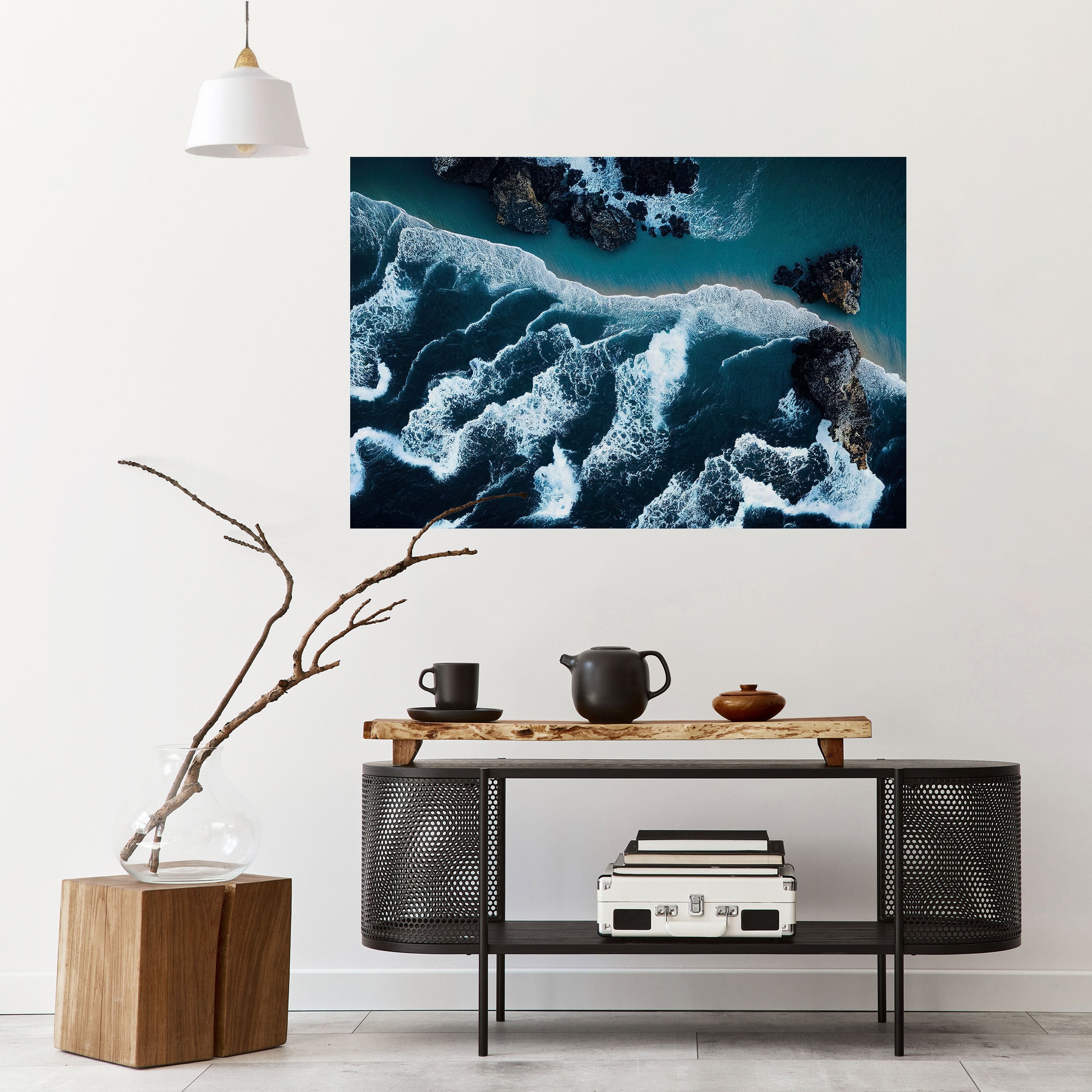 COSMIC COASTLINE Peel and Stick Horizontal Poster