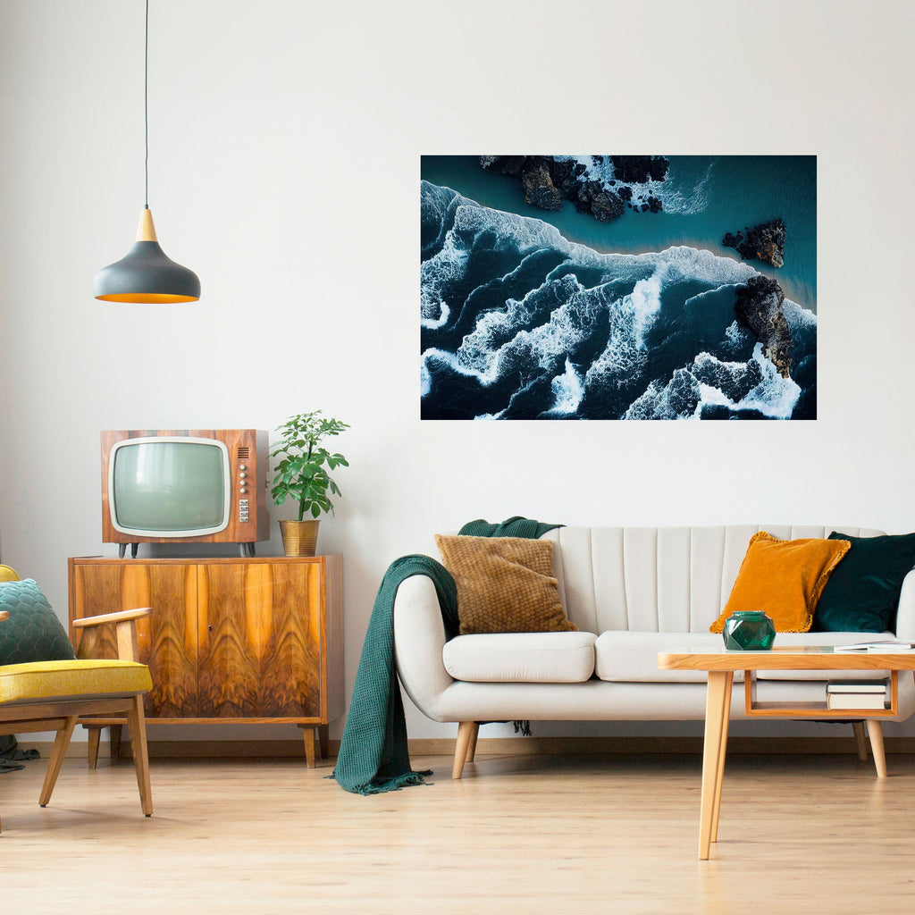 COSMIC COASTLINE Peel and Stick Horizontal Poster