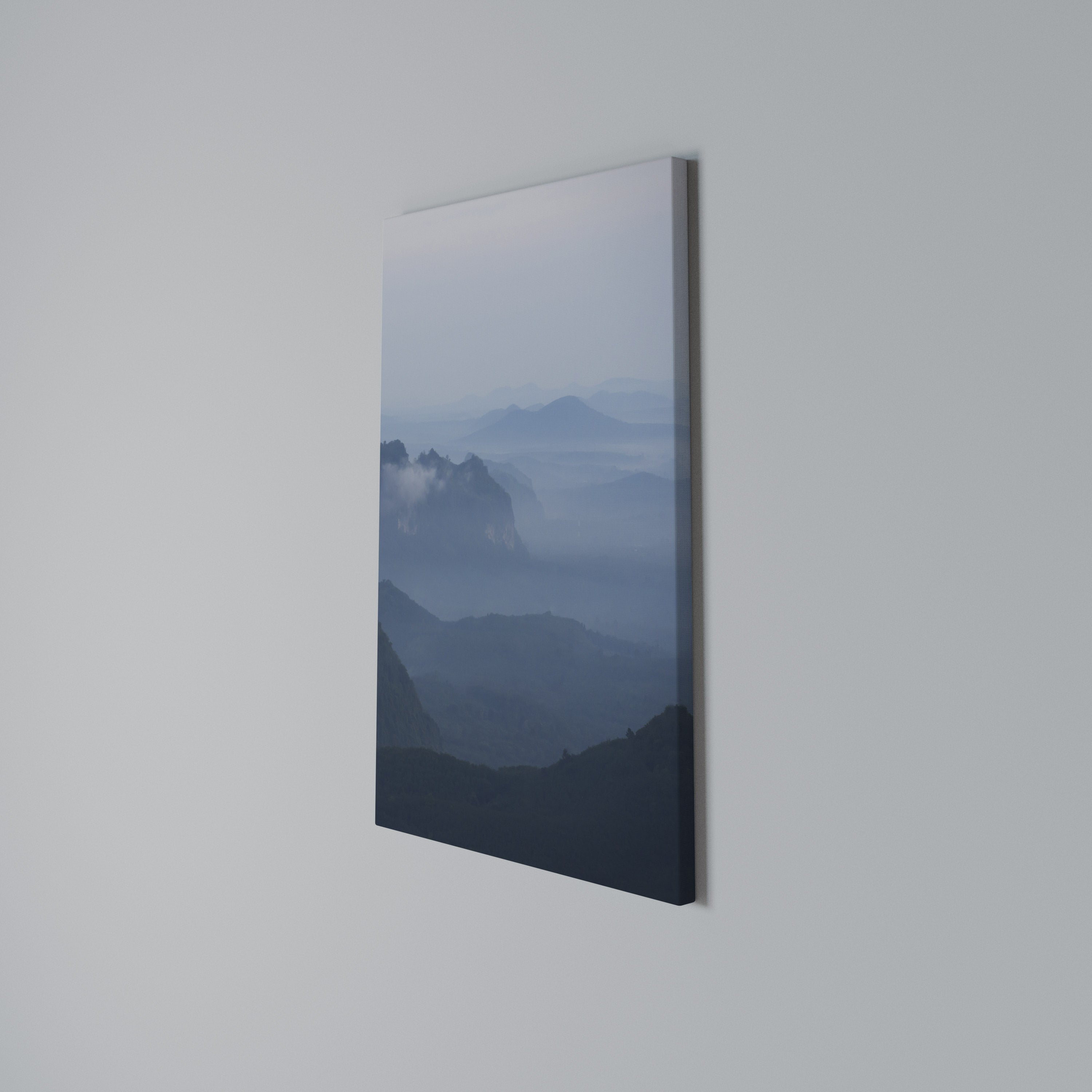 MISTY MOUNTAIN WHISPER Quadro em tela vertical
