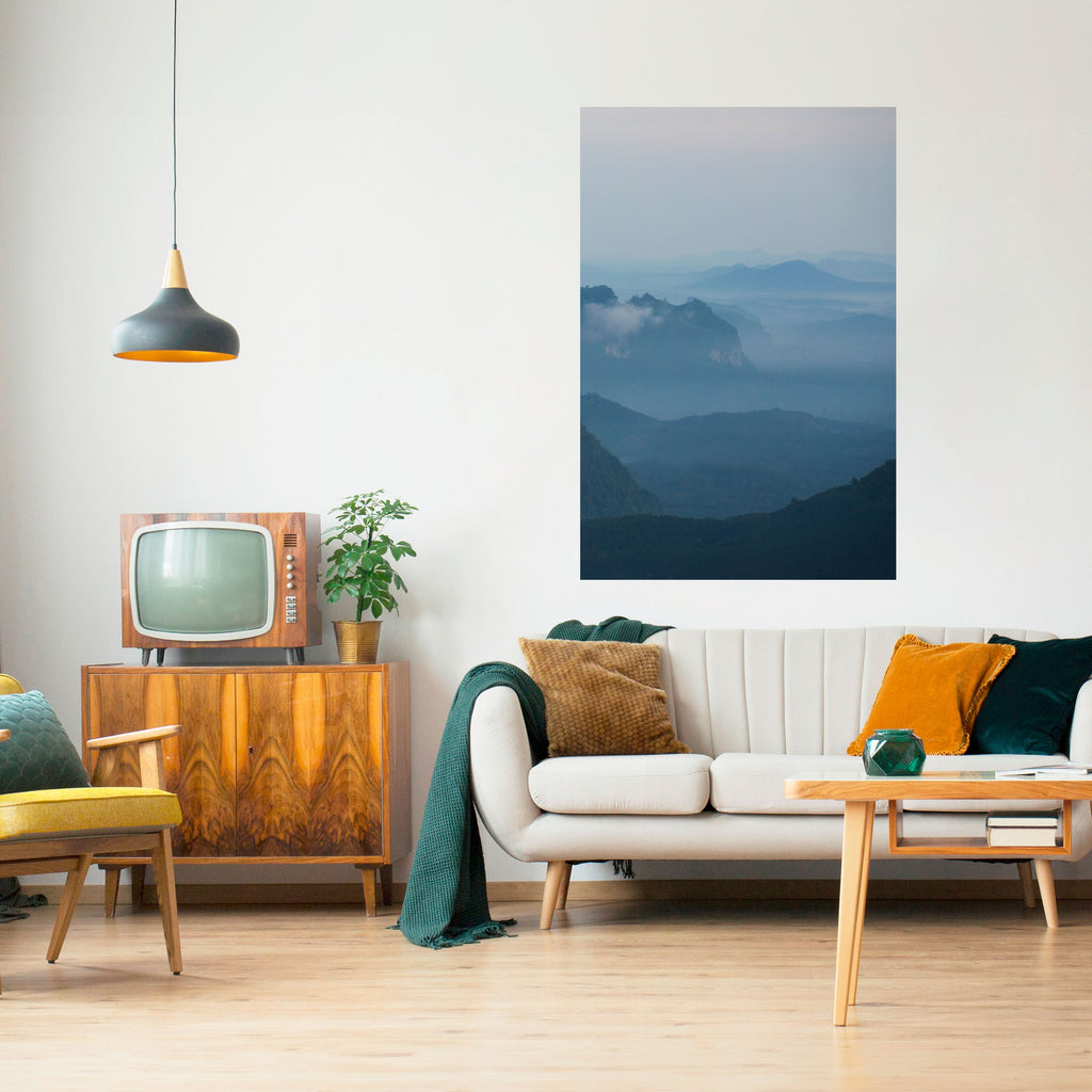 MISTY MOUNTAIN WHISPER Poster Vertical Autocolante