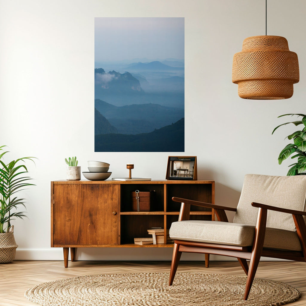 MISTY MOUNTAIN WHISPER Poster Vertical Autocolante