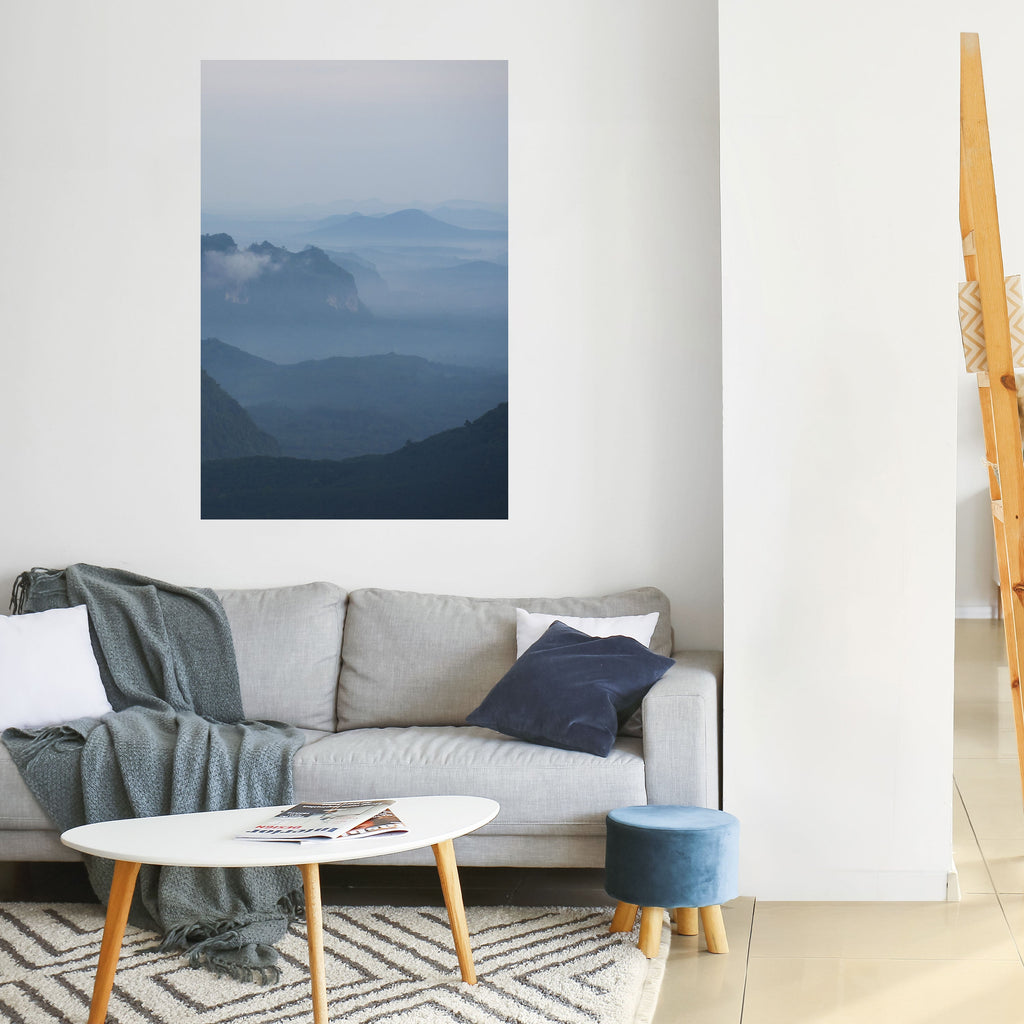 MISTY MOUNTAIN WHISPER Poster Vertical Autocolante