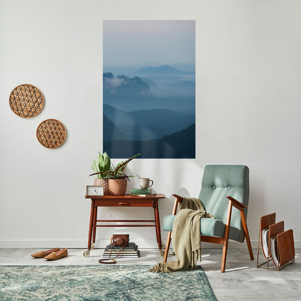 MISTY MOUNTAIN WHISPER Poster Vertical Autocolante