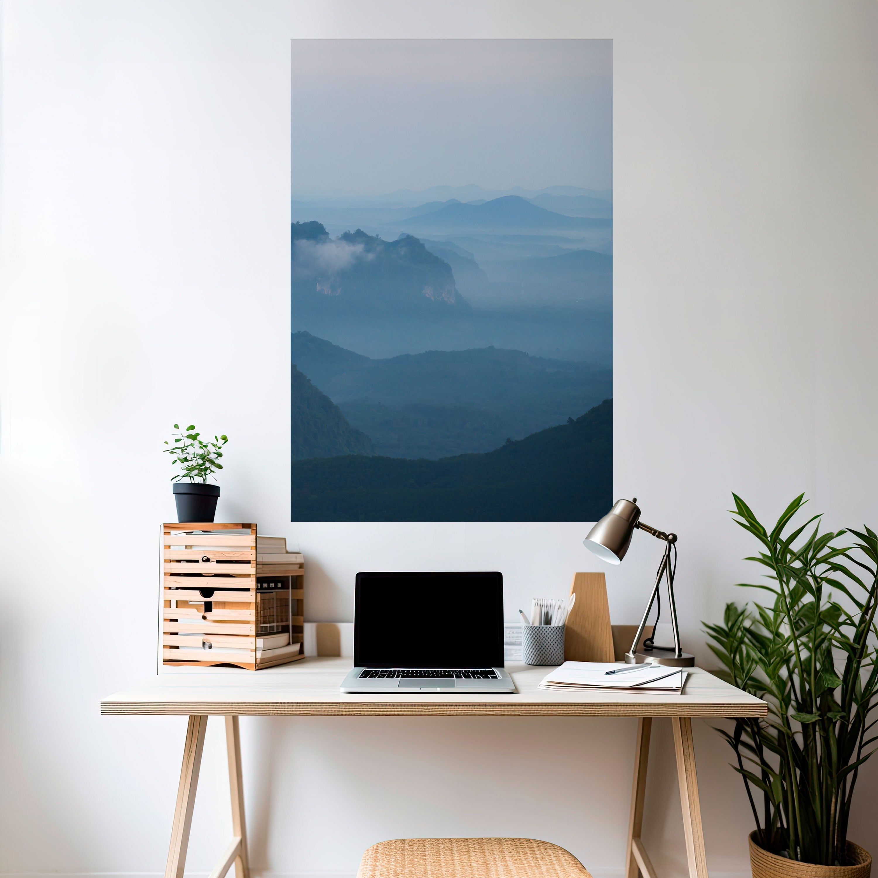 MISTY MOUNTAIN WHISPER Poster Vertical Autocolante