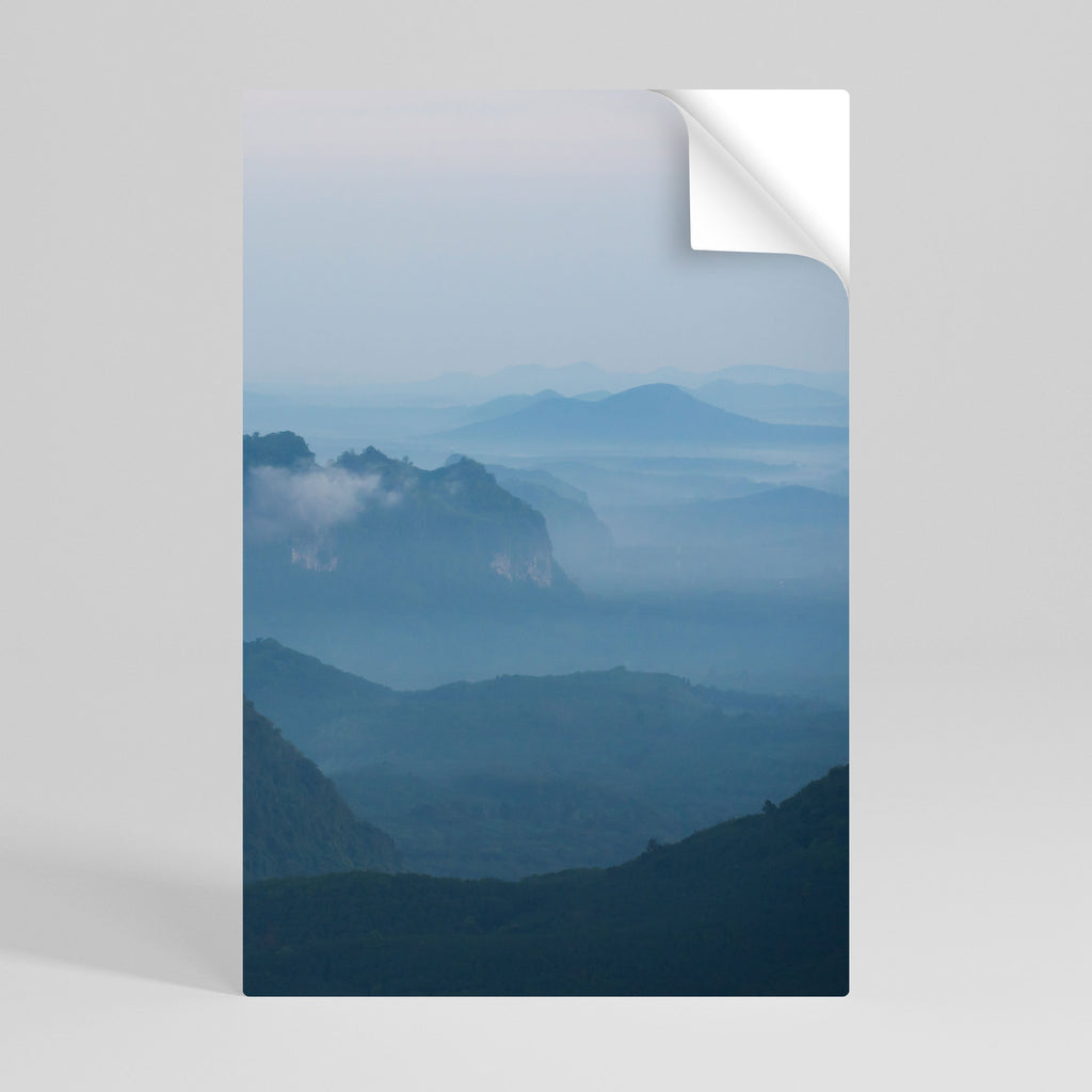 MISTY MOUNTAIN WHISPER Poster Vertical Autocolante