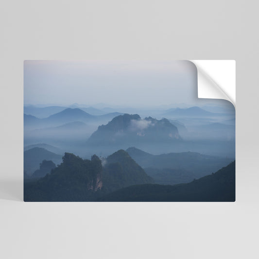 MISTY MOUNTAIN WHISPER Peel and Stick Horizontal Poster