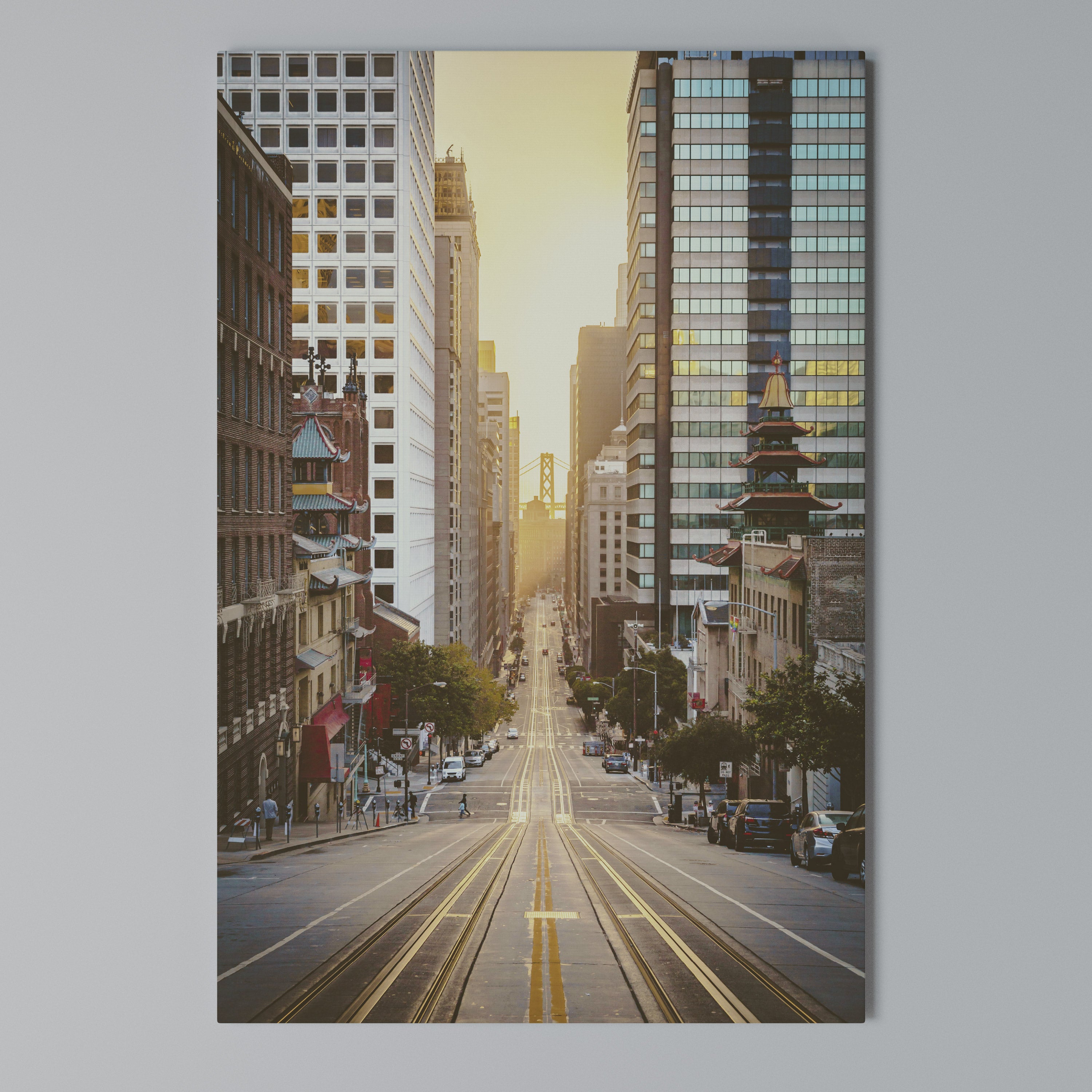 SUNSET CITYSCAPE SYMPHONY Quadro em tela vertical