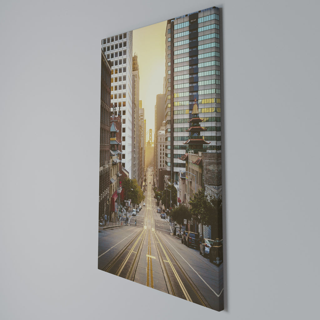 SUNSET CITYSCAPE SYMPHONY Quadro em tela vertical