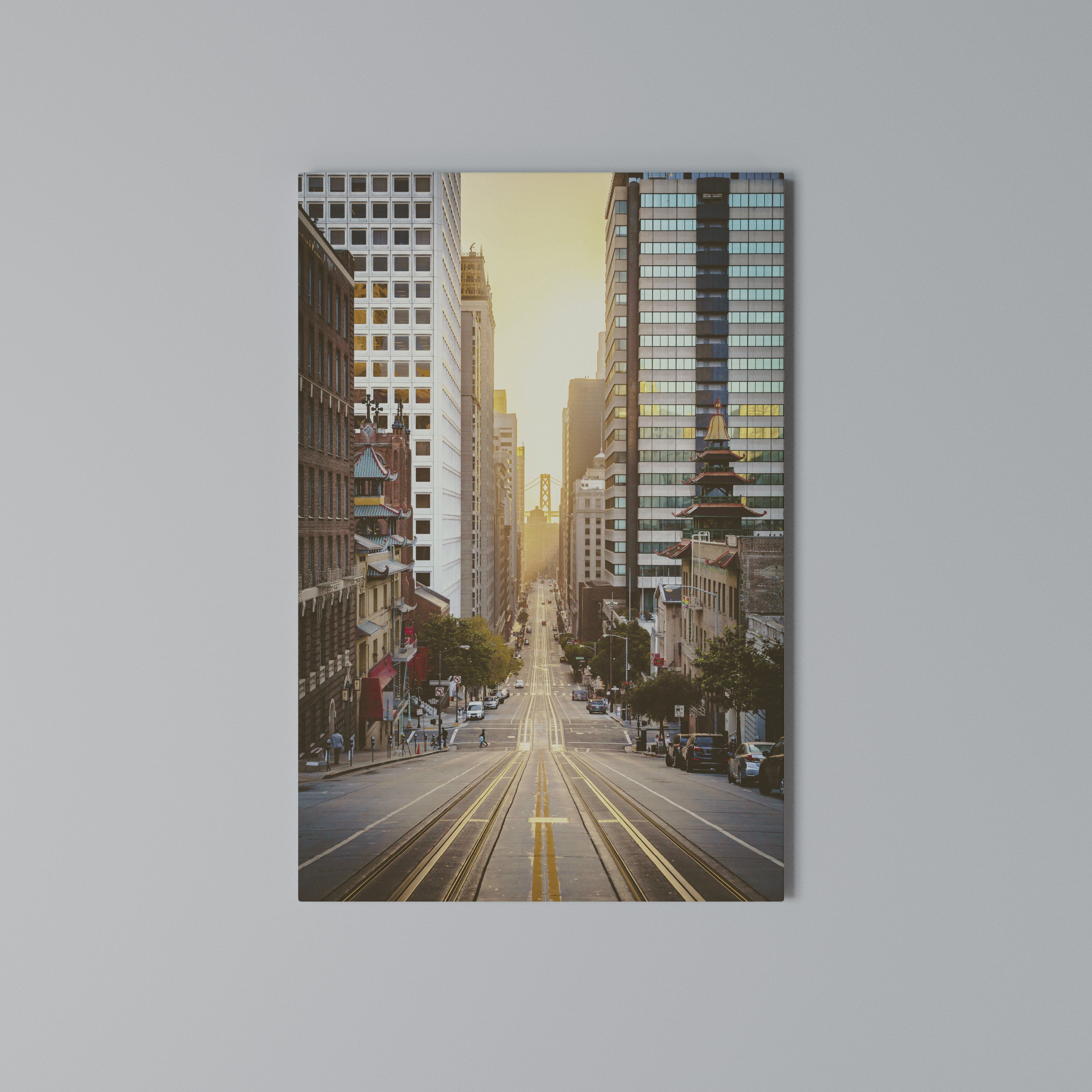 SUNSET CITYSCAPE SYMPHONY Quadro em tela vertical