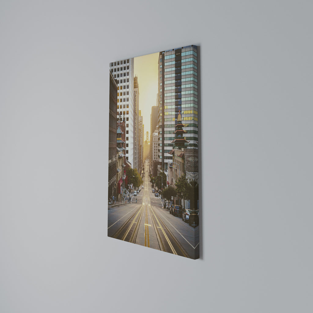 SUNSET CITYSCAPE SYMPHONY Quadro em tela vertical