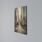 SUNSET CITYSCAPE SYMPHONY Quadro em tela vertical