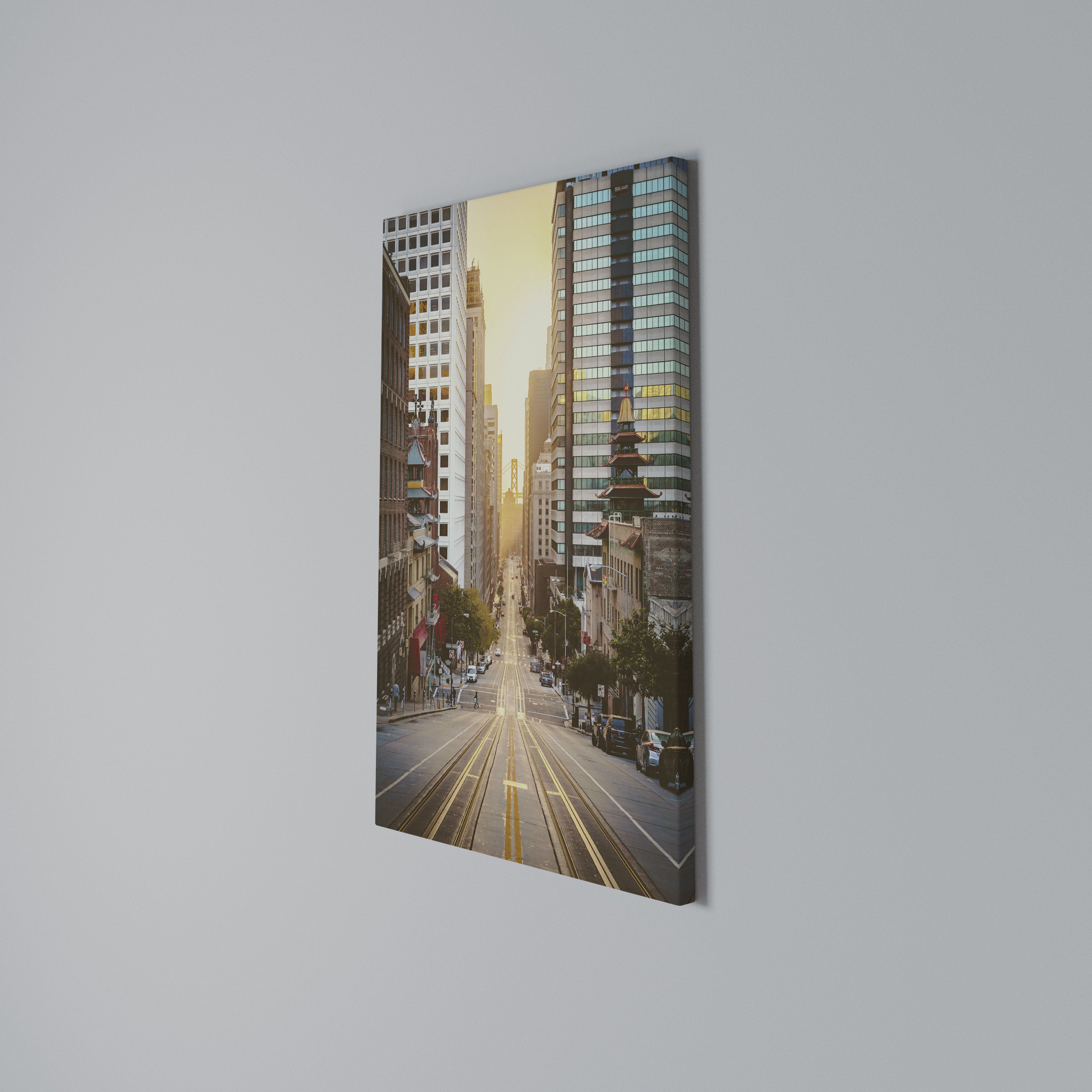 SUNSET CITYSCAPE SYMPHONY Quadro em tela vertical