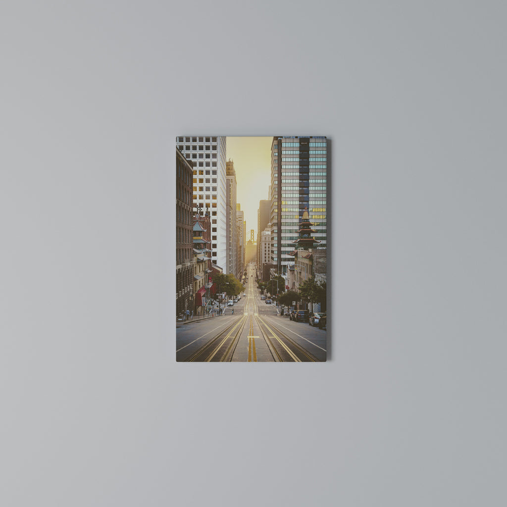 SUNSET CITYSCAPE SYMPHONY Quadro em tela vertical
