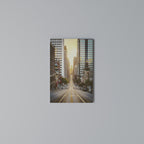 SUNSET CITYSCAPE SYMPHONY Quadro em tela vertical