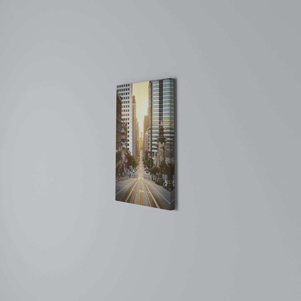 SUNSET CITYSCAPE SYMPHONY Quadro em tela vertical