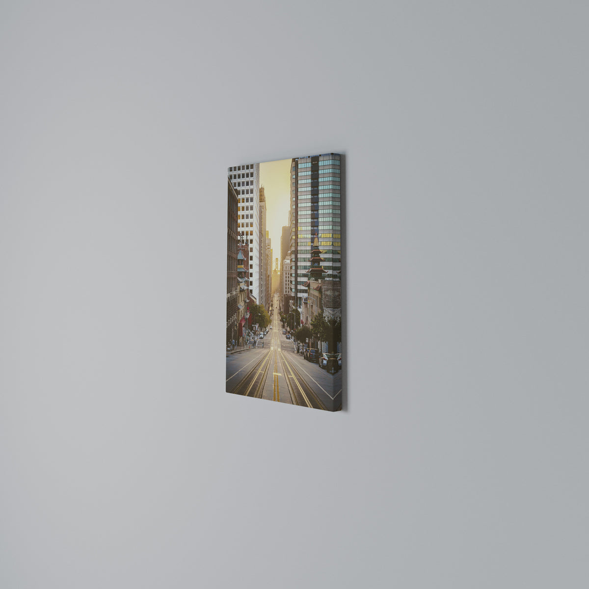 SUNSET CITYSCAPE SYMPHONY Quadro em tela vertical