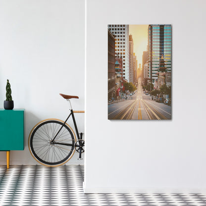 SUNSET CITYSCAPE SYMPHONY Quadro em tela vertical