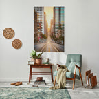 SUNSET CITYSCAPE SYMPHONY Poster Vertical Autocolante