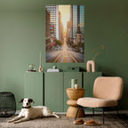 SUNSET CITYSCAPE SYMPHONY Poster Vertical Autocolante
