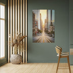SUNSET CITYSCAPE SYMPHONY Poster Vertical Autocolante
