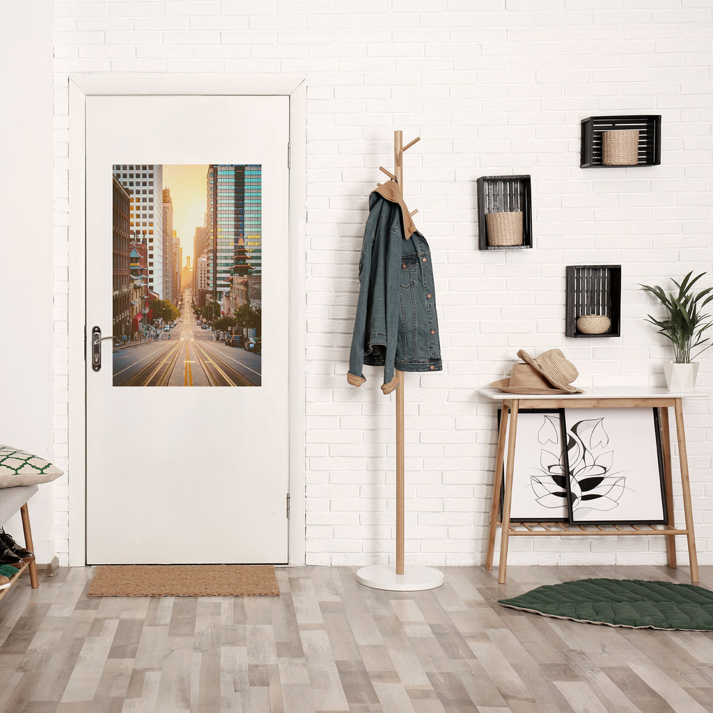 SUNSET CITYSCAPE SYMPHONY Poster Vertical Autocolante