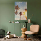 WHISPERING PALM LEAVES Peel and Stick Vertical Poster