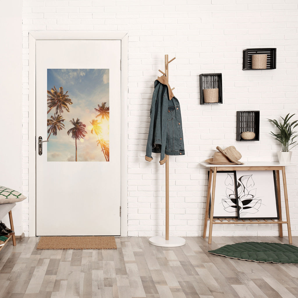 WHISPERING PALM LEAVES Peel and Stick Vertical Poster