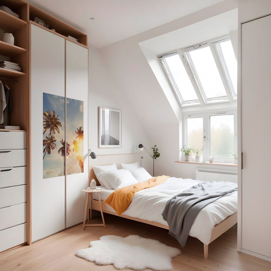 WHISPERING PALM LEAVES Peel and Stick Vertical Poster