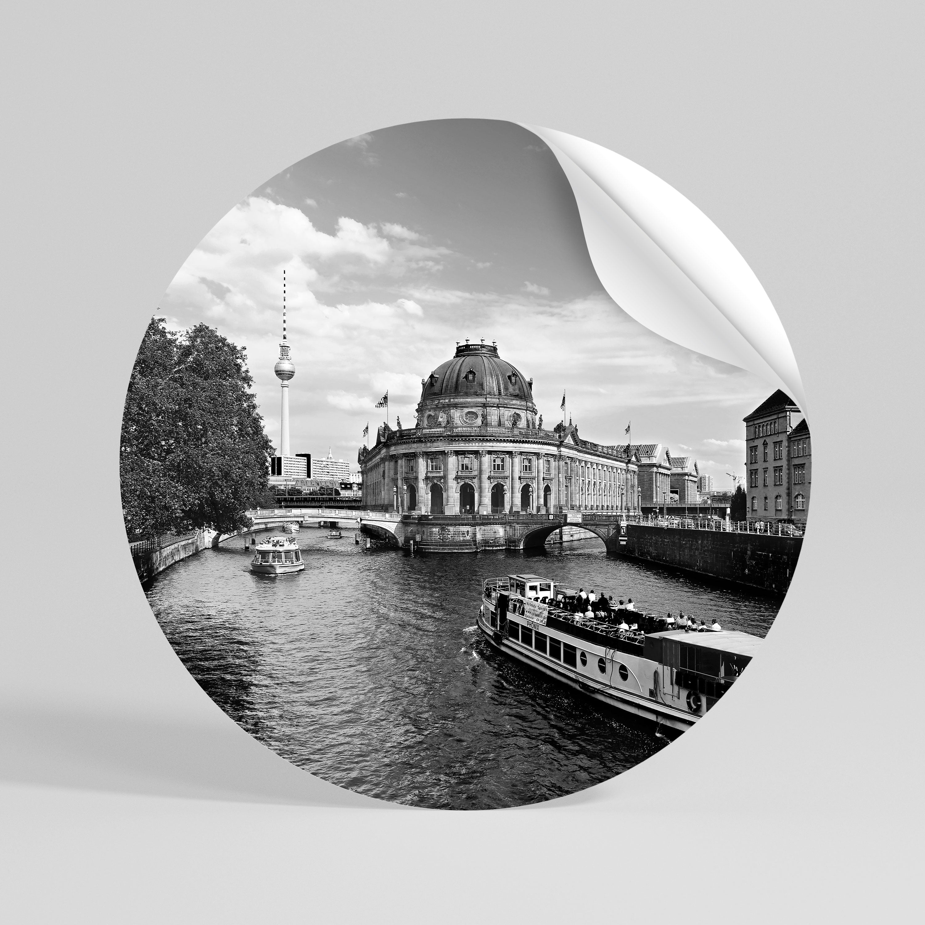 GHOSTS OF HISTORY Peel and Stick Round Sticker