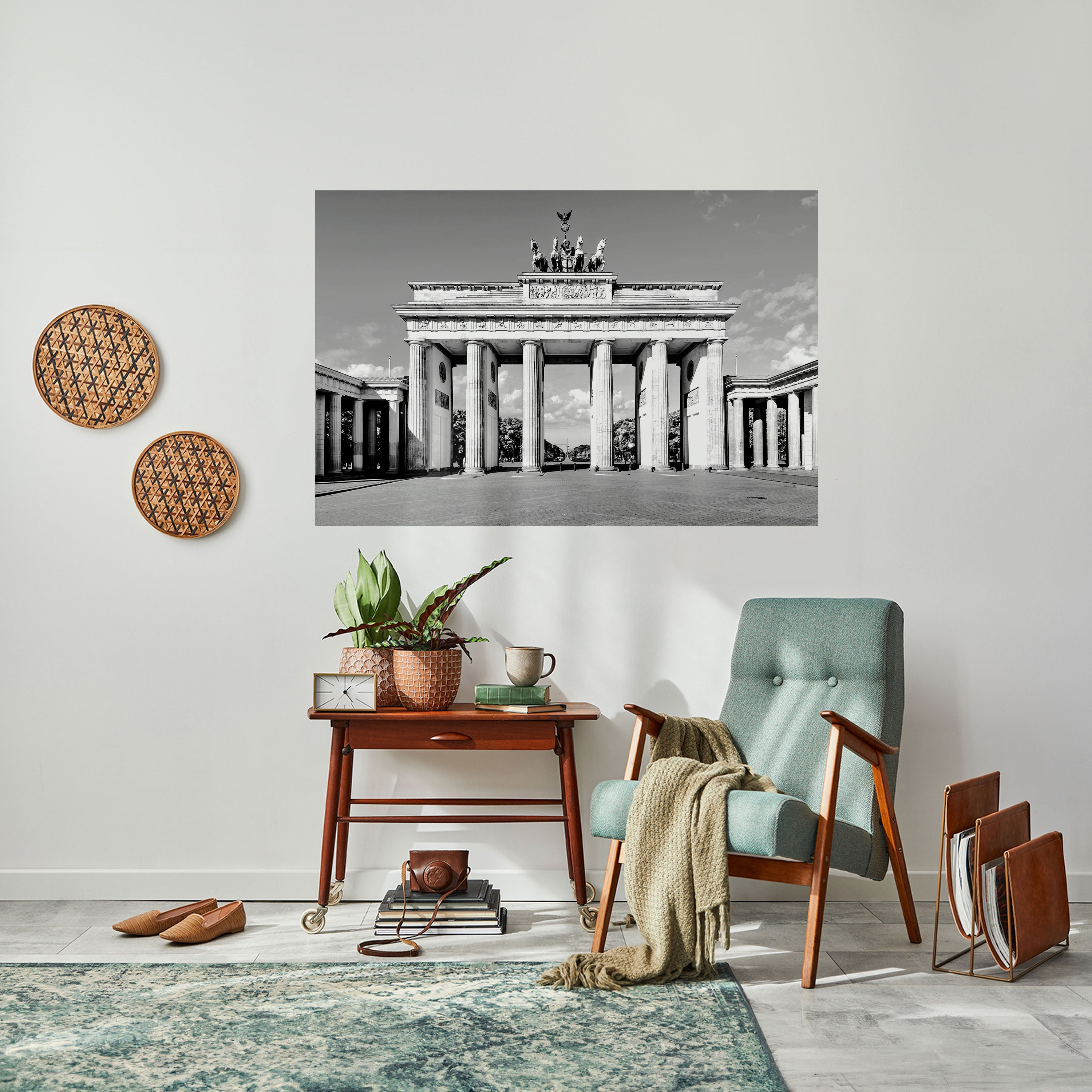 ECHOES OF HISTORY Peel and Stick Horizontal Poster