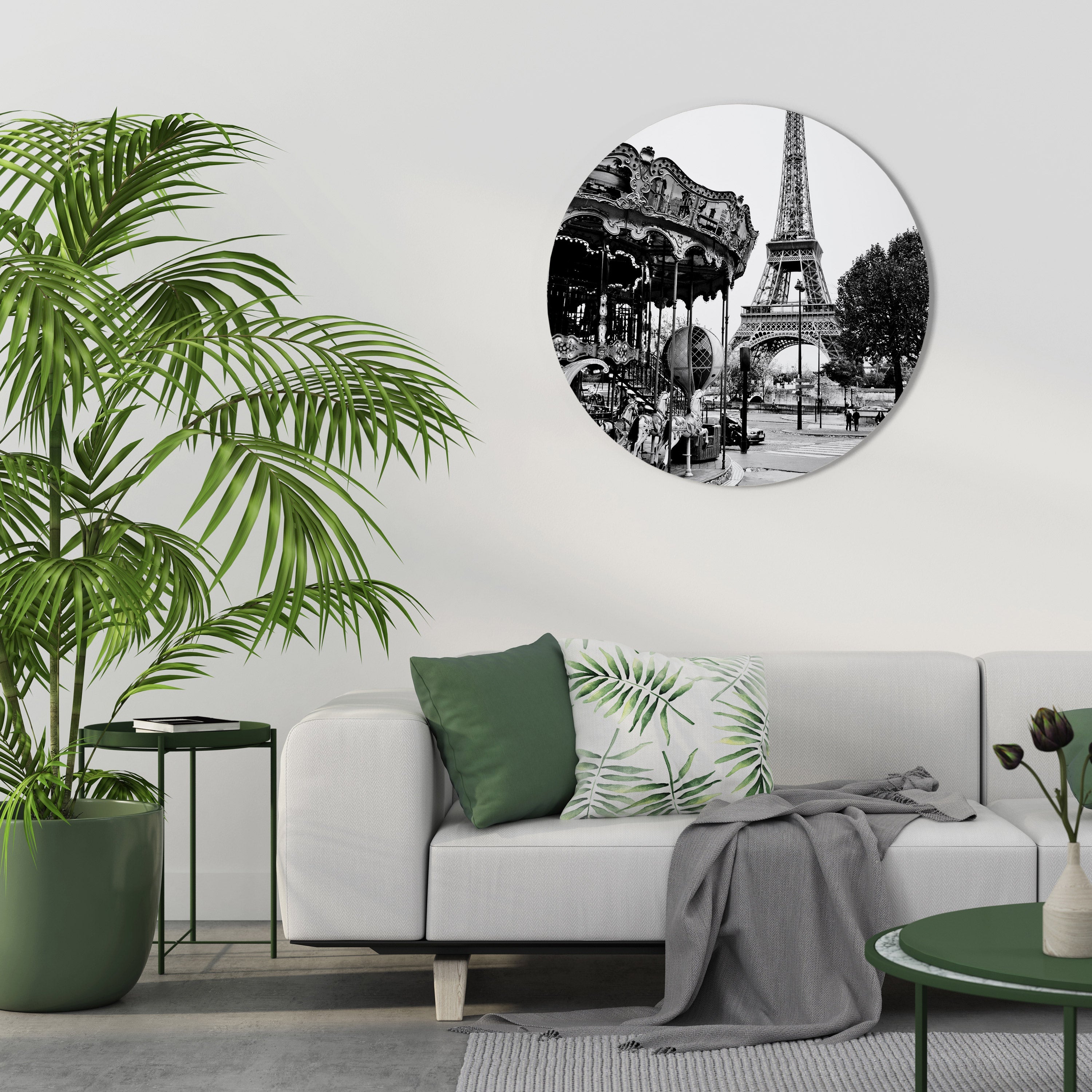 CHARMS OF THE CITY Round Wall Art