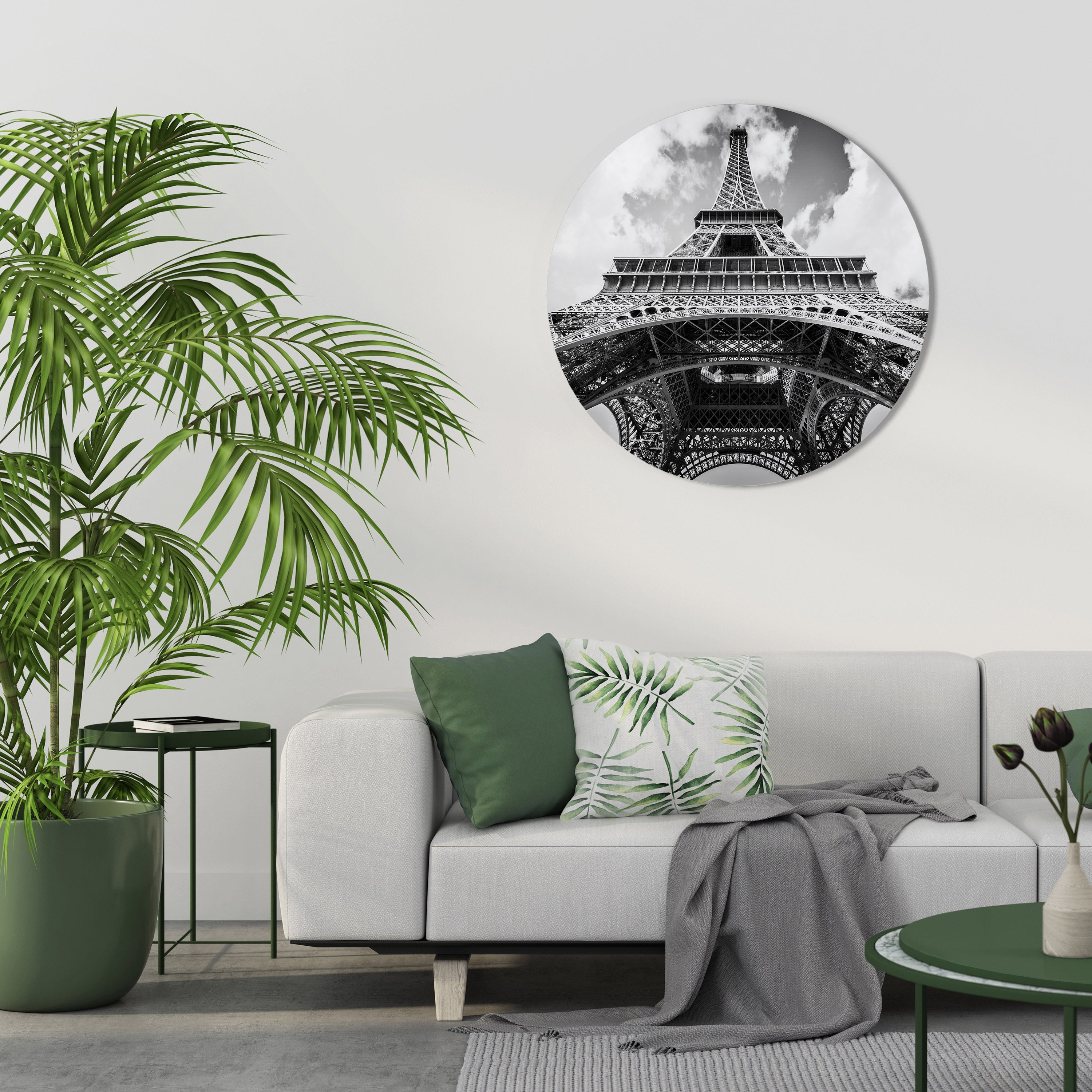 TIMELESS EIFFEL PERSPECTIVE Round Wall Art