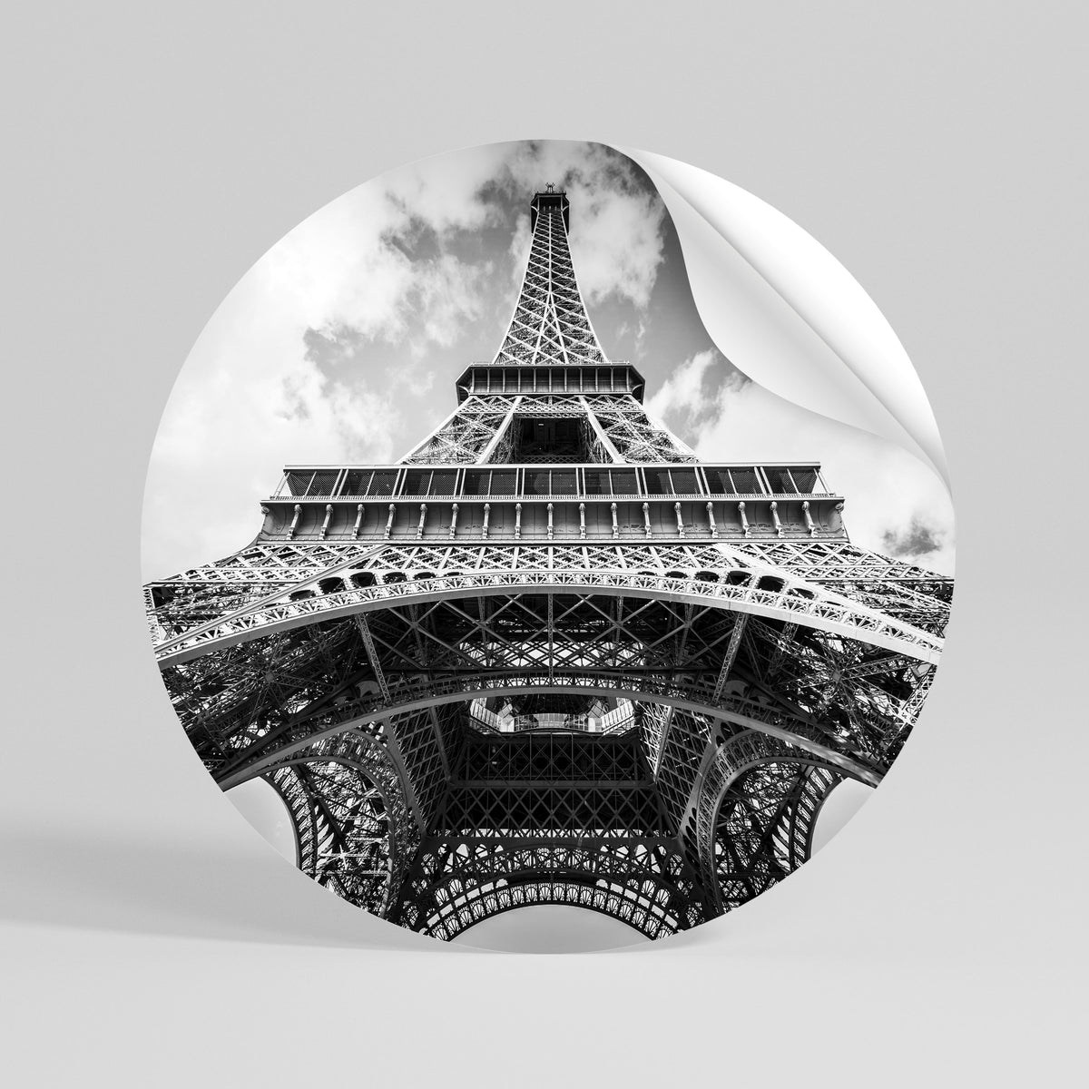 TIMELESS EIFFEL PERSPECTIVE Autocolante Redondo Removível