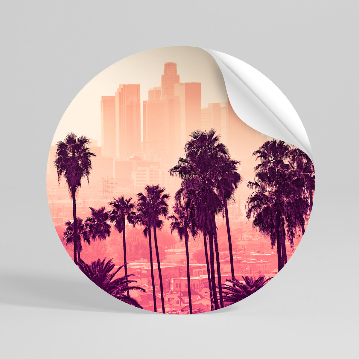PALM SHADE DREAMSCAPE Autocolante Redondo Removível
