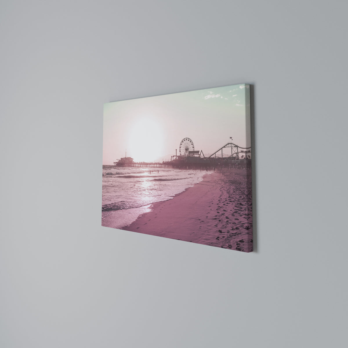 PASTEL COAST VIBES Horizontal Canvas Print