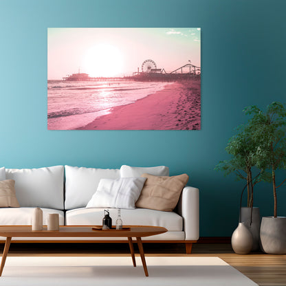 PASTEL COAST VIBES Horizontal Canvas Print