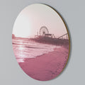 PASTEL COAST VIBES Round Wall Art