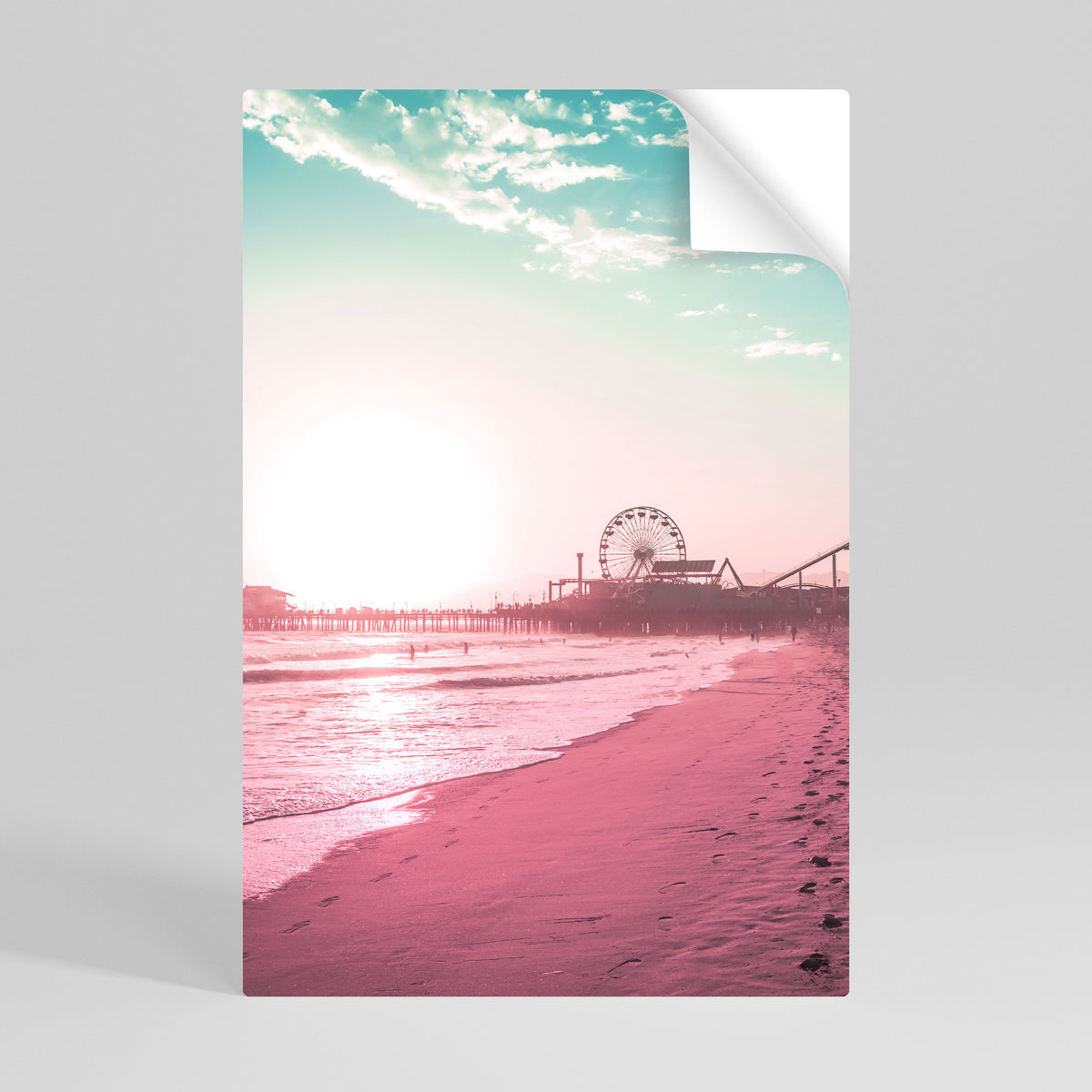 PASTEL COAST VIBES Póster Autocolante Vertical