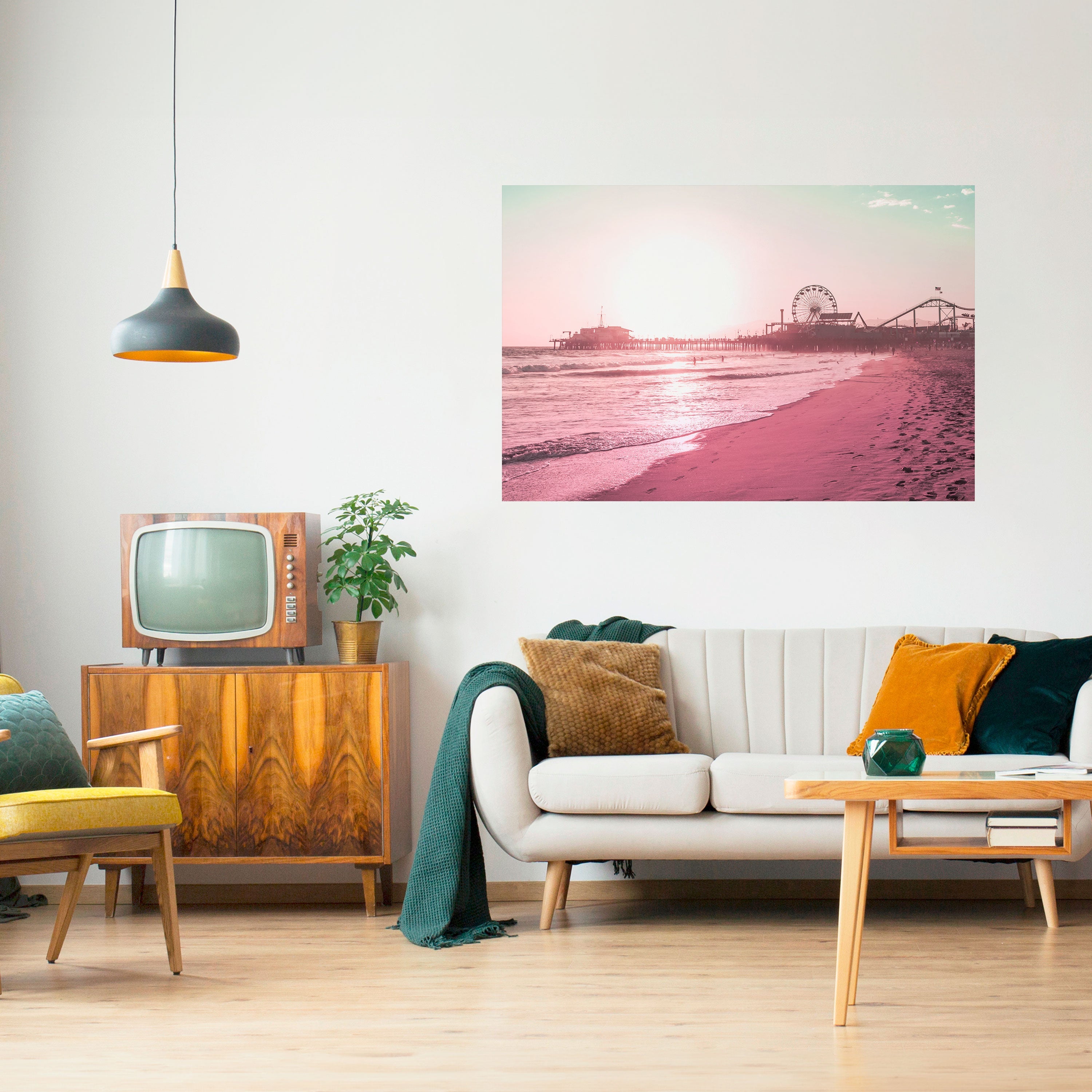 PASTEL COAST VIBES Peel and Stick Horizontal Poster