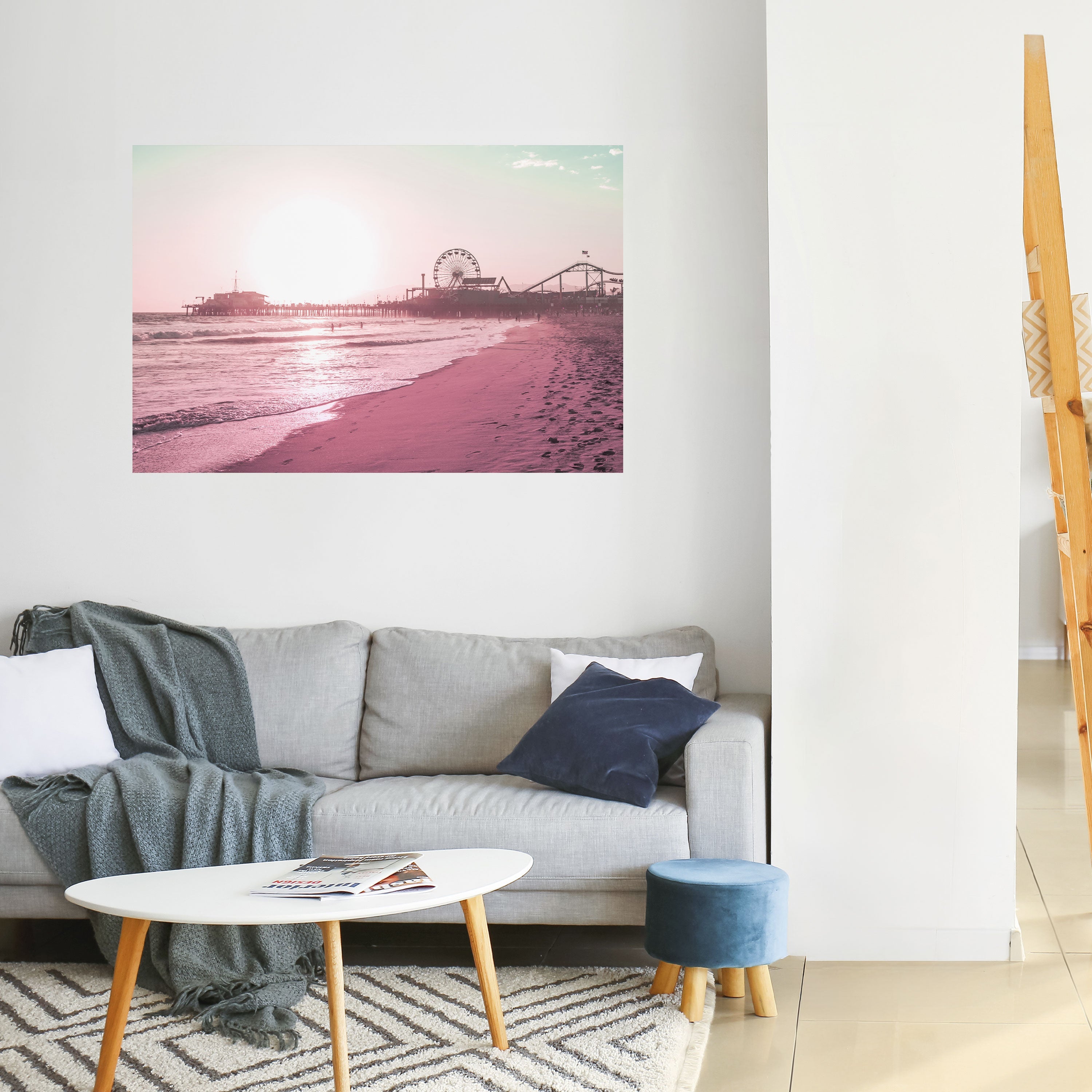 PASTEL COAST VIBES Peel and Stick Horizontal Poster