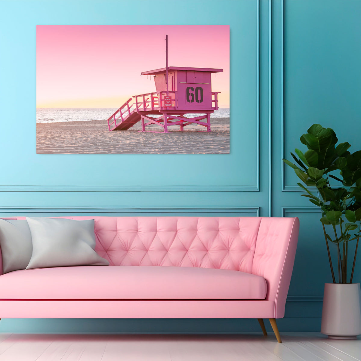 PINK PARADISE WATCH Horizontal Canvas Print