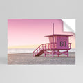 PINK PARADISE WATCH Peel and Stick Horizontal Poster