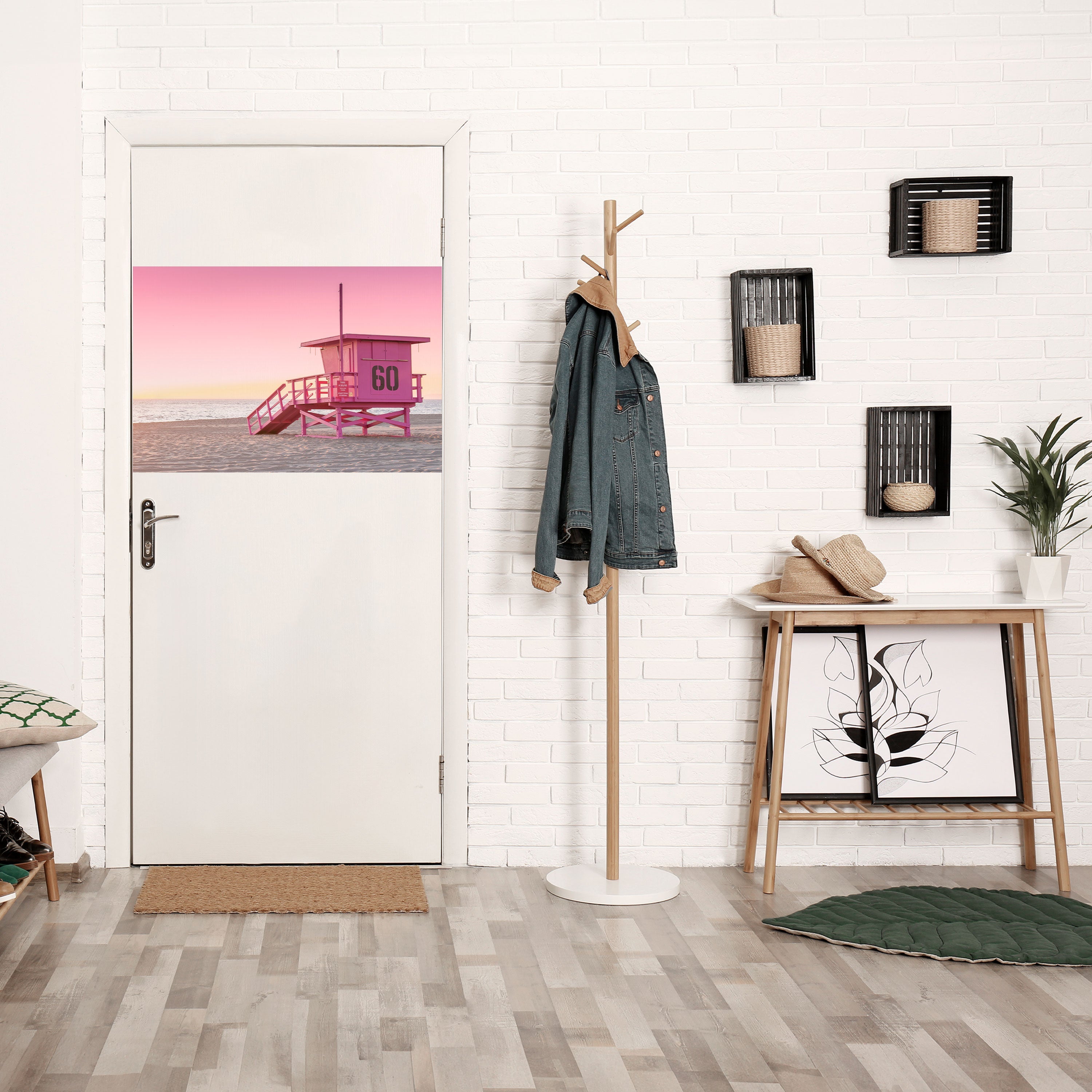 PINK PARADISE WATCH Peel and Stick Horizontal Poster