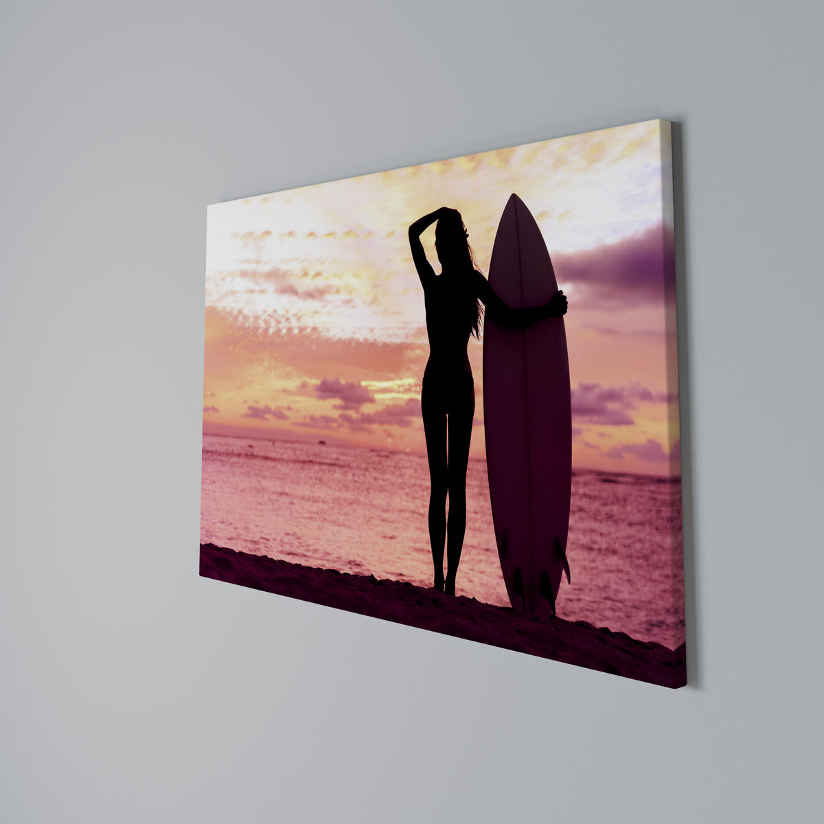 SUNSET SURF SPIRIT Horizontal Canvas Print